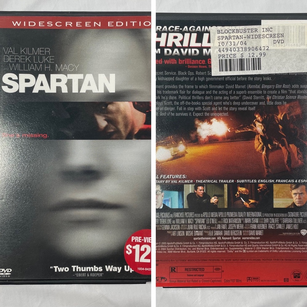 Spartan DVD